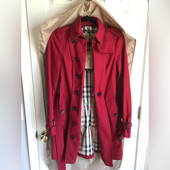 Burberry Trench Coat Red size 04 - Picture 4 of 10